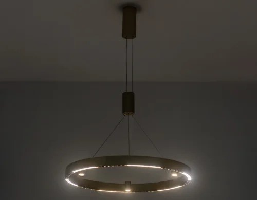 Светильник подвесной LED FL5846 Ambrella light золотой 1 лампа, основание золотое в стиле современный хай-тек кольца фото 3