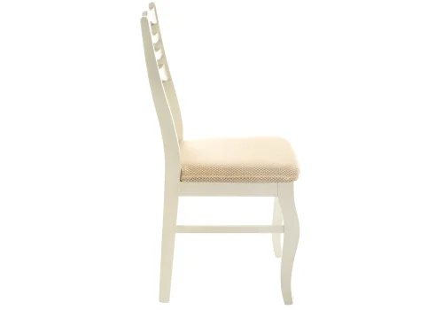 Деревянный стул Амадиу бежевый 339018 Woodville, бежевый/ткань, ножки/дерево/молочный, размеры - ****420*490 фото 3