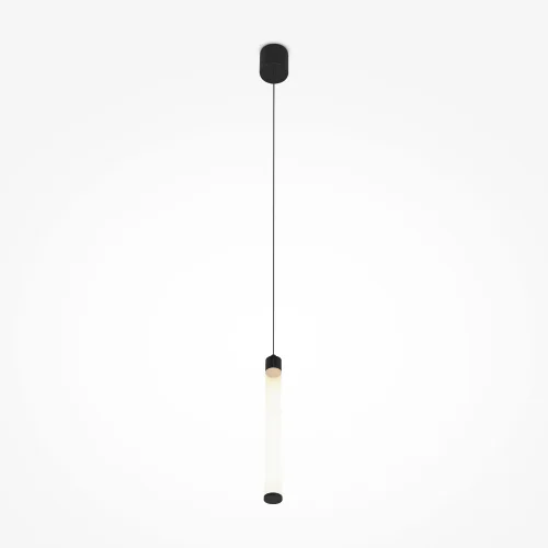 Светильник подвесной LED Ray P022PL-L10B Maytoni белый на 1 лампу, основание чёрное в стиле современный трубочки фото 8