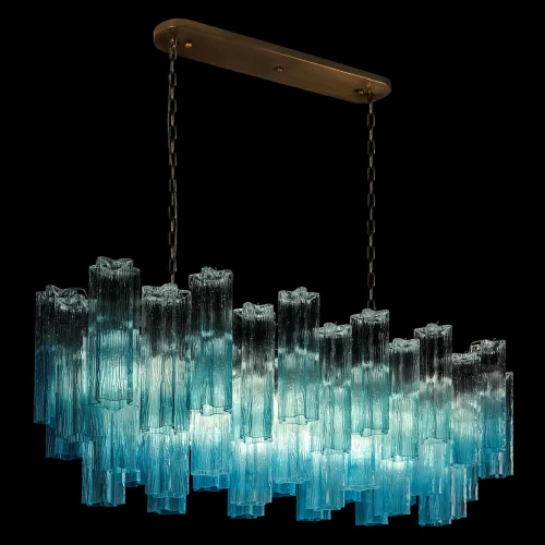 Люстра подвесная Мурано / Murano 10580/1000R Clear blue LOFT IT синяя на 11 ламп, основание бронзовое в стиле современный арт-деко фото 2 Люстра подвесная Мурано / Murano 10580/1000R Clear blue LOFT IT синяя на 11 ламп, основание бронзовое в стиле современный арт-деко фото 2