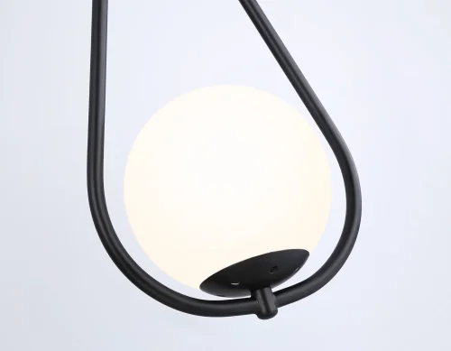 Светильник подвесной TR2598 Ambrella light белый 1 лампа, основание чёрное в стиле современный  фото 7