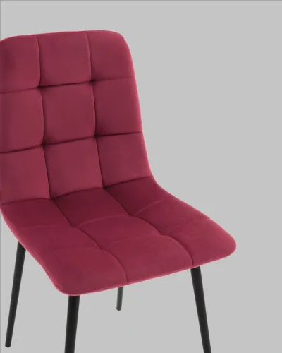 Стул Одди NEW велюр красный УТ000041289 Stool Group, красный/велюр, ножки/металл/чёрный, размеры - ***** фото 7