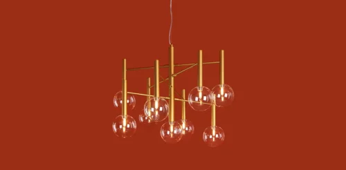 Люстра подвесная Luce FR5584CL-L45G Freya прозрачная на 9 ламп, основание золотое в стиле современный фото 5 Люстра подвесная Luce FR5584CL-L45G Freya прозрачная на 9 ламп, основание золотое в стиле современный фото 5