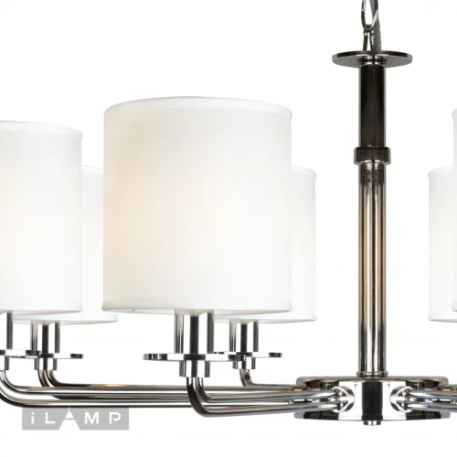 Люстра подвесная Joy RM003/8CR iLamp белая на 8 ламп, основание хром в стиле современный американский  фото 3
