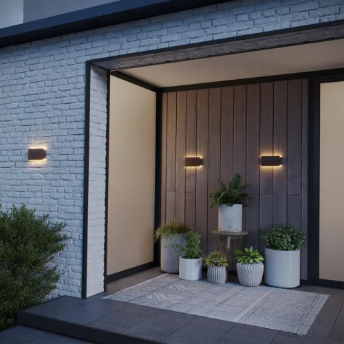 Настенный светильник LED уличный Strait 359591 Novotech уличный IP54 коричневый на 2 лампы, плафон коричневый в стиле минимализм хай-тек современный LED фото 3