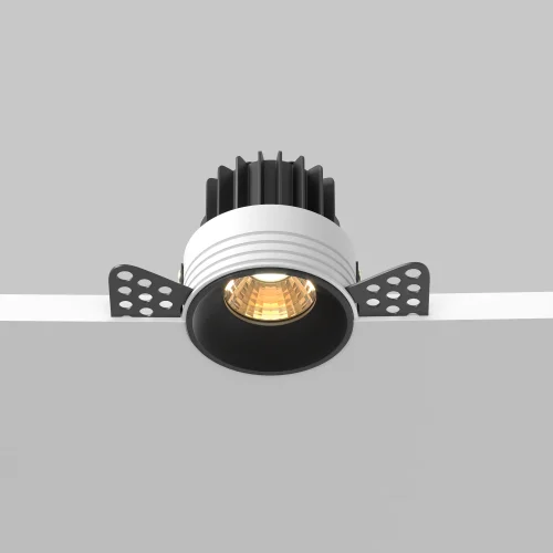 Светильник точечный LED Round DL058-7W2.7K-TRS-B Maytoni чёрный на 1 лампу, основание чёрное в стиле современный хай-тек круглый для затирки фото 4