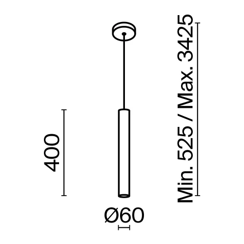 Светильник подвесной Pro Focus MOD161PL-01G1 Maytoni золотой на 1 лампу, основание золотое в стиле современный трубочки фото 4