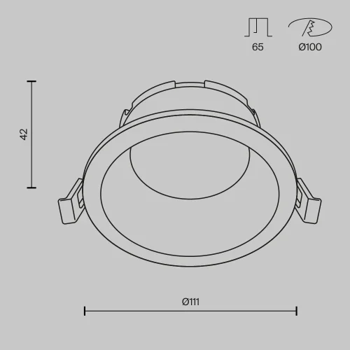 Светильник точечный Share DL126-GX53-W Maytoni белый на 1 лампу, основание белое в стиле современный круглый фото 9