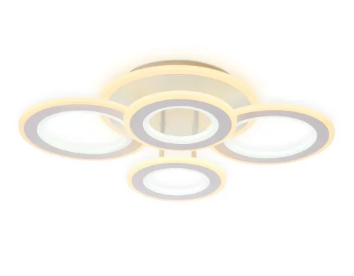Люстра потолочная LED с пультом FA8801 Ambrella light белая на 1 лампа, основание белое в стиле классический современный с пультом фото 4