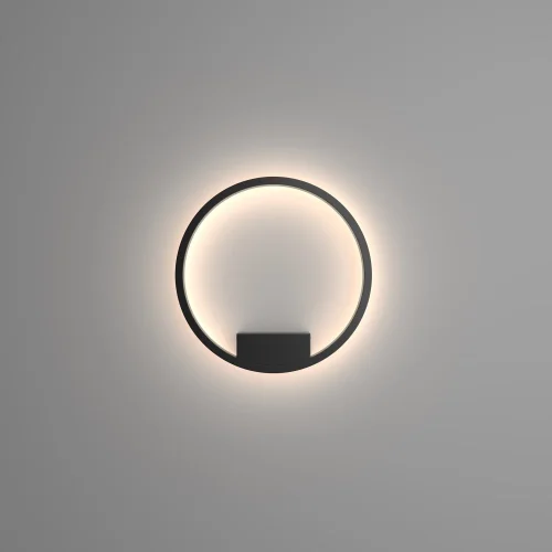 Бра LED Rim MOD058WL-L25BK Maytoni чёрный на 1 лампа, основание чёрное в стиле современный минимализм отражённый свет фото 4