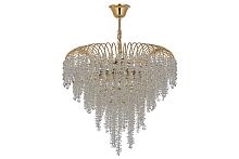 Люстра подвесная хрустальная Ferla E 1.5.46.105 G Arti Lampadari прозрачная на 8 ламп, основание золотое в стиле классический 
