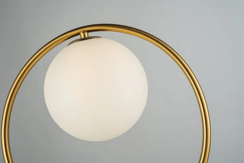 Настольная лампа Candiolo H 4.1.T2 B Arti Lampadari белая 1 лампа, основание золотое металл в стиле современный  фото 3