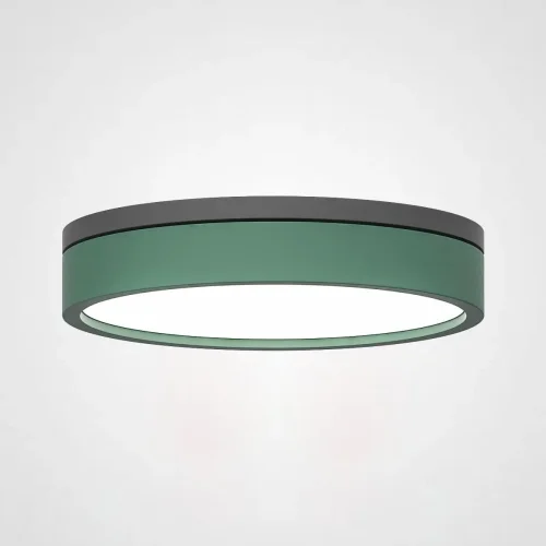 Светильник потолочный KIER D30 Green 181021-26 ImperiumLoft белый на 1 лампу, основание зелёное в стиле современный скандинавский 