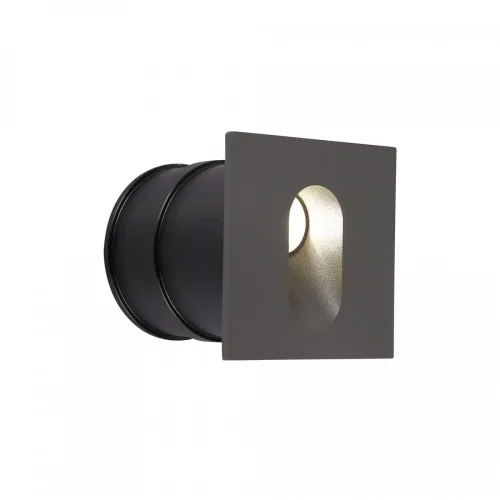 Встраиваемый светильник LED Via Urbana O022-L3GR Maytoni уличный IP44 серый 1 лампа, плафон серый чёрный в стиле современный LED