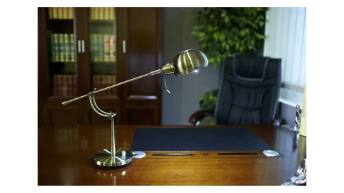 Настольная лампа Rolf LDT 5560-A MD Lumina Deco латунь 1 лампа, основание латунь металл в стиле лофт  фото 2