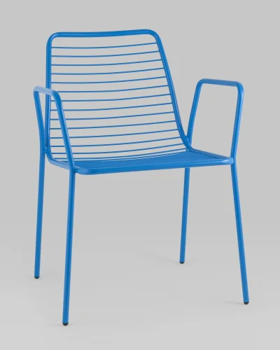 Стул с подлокотниками Дели металл голубой УТ000039269 Stool Group, /, ножки//, размеры - *805***605*595