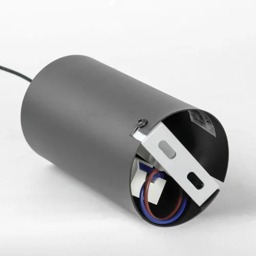 Светильник подвесной LED Hardin LSP-7433 Lussole прозрачный на 1 лампу, основание чёрное в стиле современный фото 5