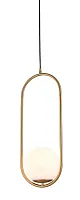 Светильник подвесной 0776PL-1GD Milosh Tendence белый на 1 лампу, основание золотое в стиле современный  Светильник подвесной 0776PL-1GD Milosh Tendence белый на 1 лампу, основание золотое в стиле современный