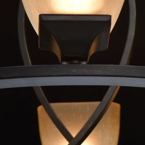 Люстра подвесная Замок 249018808 MW-Light бежевая на 8 ламп, основание чёрное в стиле кантри  фото 10