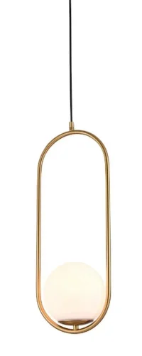 Светильник подвесной 0776PL-1GD Milosh Tendence белый на 1 лампу, основание золотое в стиле современный 