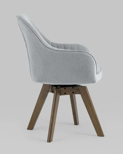 Стул обеденный вращающийся MANS, серый УТ000017374 Stool Group, серый/ткань, ножки/дерево/коричневый бежевый, размеры - *820***610*620 фото 2