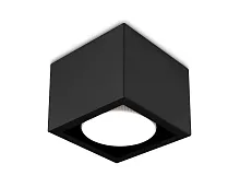Светильник накладной TN707 Ambrella light чёрный 1 лампа, основание чёрное в стиле современный хай-тек квадратный