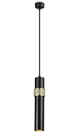 Светильник подвесной Salem V10525-PL Moderli чёрный 1 лампа, основание чёрное в стиле современный трубочки