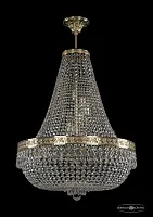 Люстра потолочная хрустальная 19271/H2/60IV G Bohemia Ivele Crystal прозрачная на 15 ламп, основание золотое в стиле классический sp