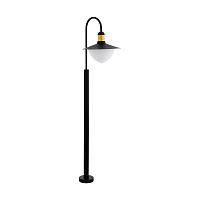 Парковый светильник SIRMIONE 97287 Eglo уличный IP44 чёрный 1 лампа, плафон белый в стиле современный E27