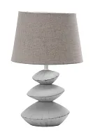 Настольная лампа Lorraine OML-82204-01 Omnilux коричневая 1 лампа, основание белое керамика в стиле современный 