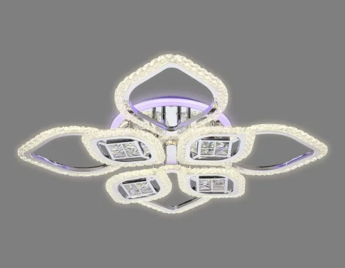 Люстра потолочная LED с пультом Ice FA283 Ambrella light белая на 1 лампа, основание белое в стиле современный хай-тек с пультом фото 4