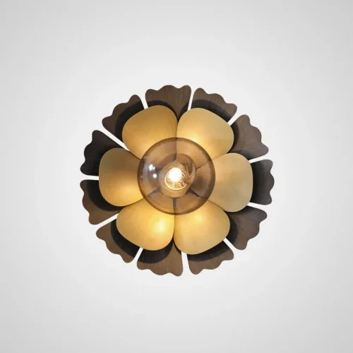 Настенное бра CAMELLIA WALL 140591-26 ImperiumLoft серый белый на 1 лампу, основание латунь в стиле современный фото 4