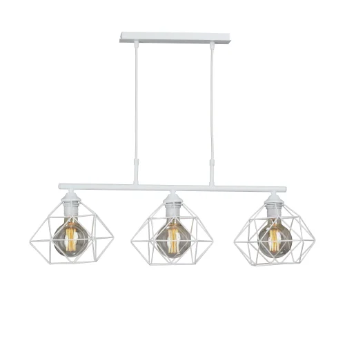 Светильник подвесной V4269-0/3S Vitaluce без плафона на 3 лампы, основание белое в стиле лофт фото 4