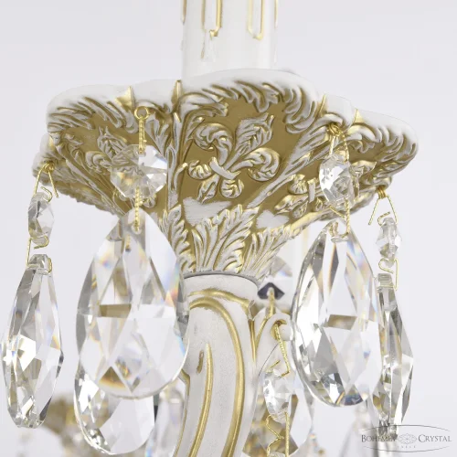 Люстра подвесная AL78101/12/300 A WMG Bohemia Ivele Crystal без плафона на 12 ламп, основание белое патина золотое в стиле классический sp фото 5