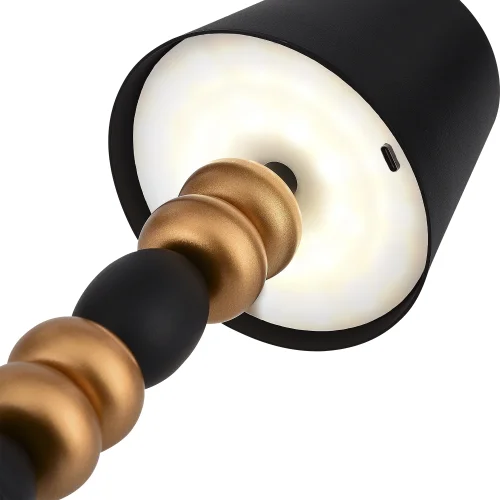 Настольная лампа LED Ease SL1011.414.01 ST-Luce чёрная 1 лампа, основание чёрное металл в стиле минимализм современный беспроводная зарядка фото 4