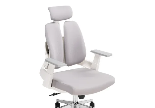 Компьютерное кресло Hiba gray / chrome 15605 Woodville, серый/ткань, ножки/металл/хром, размеры - *1180***650*620 фото 6