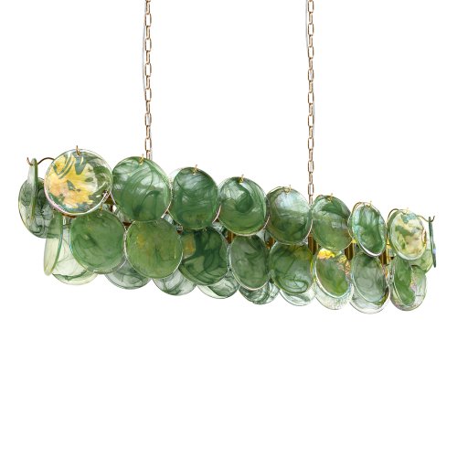 Люстра подвесная Лолли / Lolly 10492/1200R Green LOFT IT зелёная на 8 ламп, основание бронзовое в стиле современный фото 6