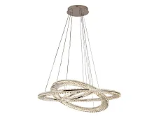 Светильник подвесной LED 8243/900 chrome Newport прозрачный 1 лампа, основание хром в стиле классический американский современный кольца