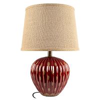Настольная лампа Тюльпан / Tulip 10513T Red LOFT IT коричневая на 1 лампу, основание красное керамика в стиле классический Настольная лампа Тюльпан / Tulip 10513T Red LOFT IT коричневая на 1 лампу, основание красное керамика в стиле классический