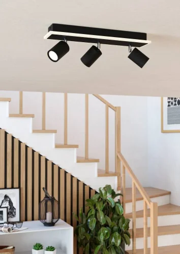 Спот с 3 лампами LED Rimbocchi 901636 Eglo чёрный LED в стиле современный фото 2 Спот с 3 лампами LED Rimbocchi 901636 Eglo чёрный LED в стиле современный фото 2