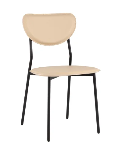 Стул обеденный Minnie, бежевый УТ000039220 Stool Group, бежевый/экокожа, ножки/металл/чёрный, размеры - *****