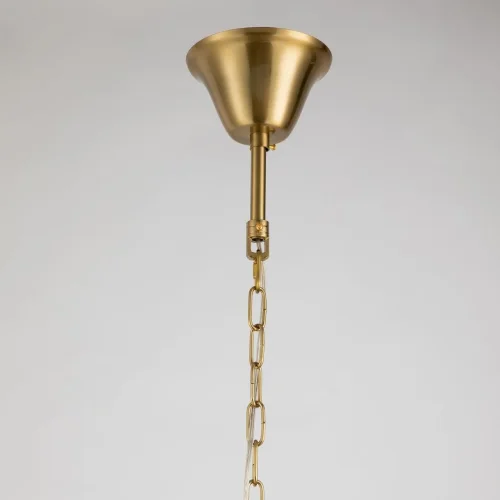 Люстра подвесная Prestige 2973-12P Favourite янтарная на 12 ламп, основание золотое в стиле современный каскад фото 2