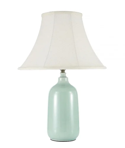 Настольная лампа Marcello E 4.1 GR Arti Lampadari белая 1 лампа, основание зелёное керамика в стиле классический 