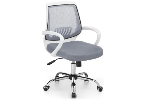Компьютерное кресло Ergoplus light gray / white 15209 Woodville, серый/сетка, ножки/металл/хром, размеры - *1010***570*630 фото 5