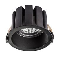 Светильник точечный LED Ciclone 385147 Lightstar чёрный на 1 лампу, основание чёрное в стиле современный круглый