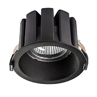 Светильник точечный LED Ciclone 385147 Lightstar чёрный на 1 лампу, основание чёрное в стиле современный круглый