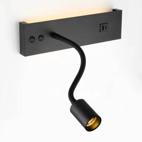 Бра с выключателем LED USB Декарт CL704471 Citilux чёрный на 1 лампу, основание чёрное в стиле современный хай-тек гибкая ножка для чтения usb фото 7