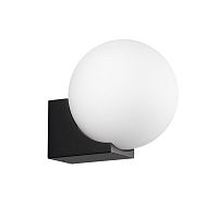 Настенный светильник уличный Viva 7124/1WA Odeon Light уличный IP54 чёрный на 1 лампу, плафон белый в стиле хай-тек современный G9