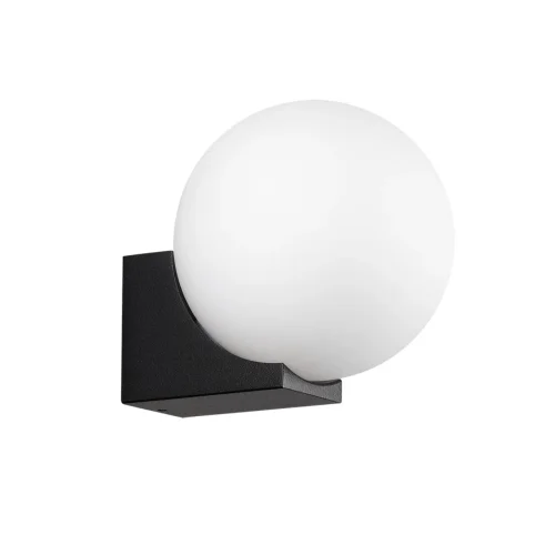 Настенный светильник уличный Viva 7124/1WA Odeon Light уличный IP54 чёрный на 1 лампу, плафон белый в стиле хай-тек современный G9