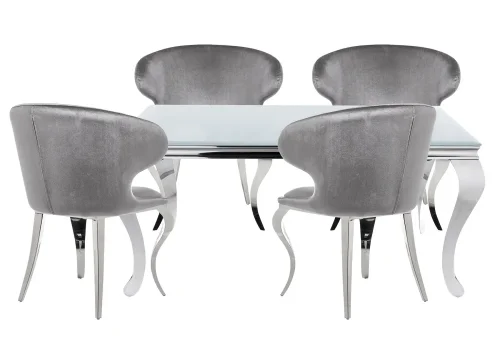 Обеденная группа Таширо white / gray 599476 Woodville на 1 , основание в стиле современный скандинавский 